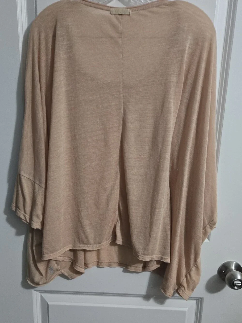 Free People Draped Scoop-Neck Tunic in Beige